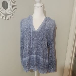 Elegant Blue V-Neck Sweater
